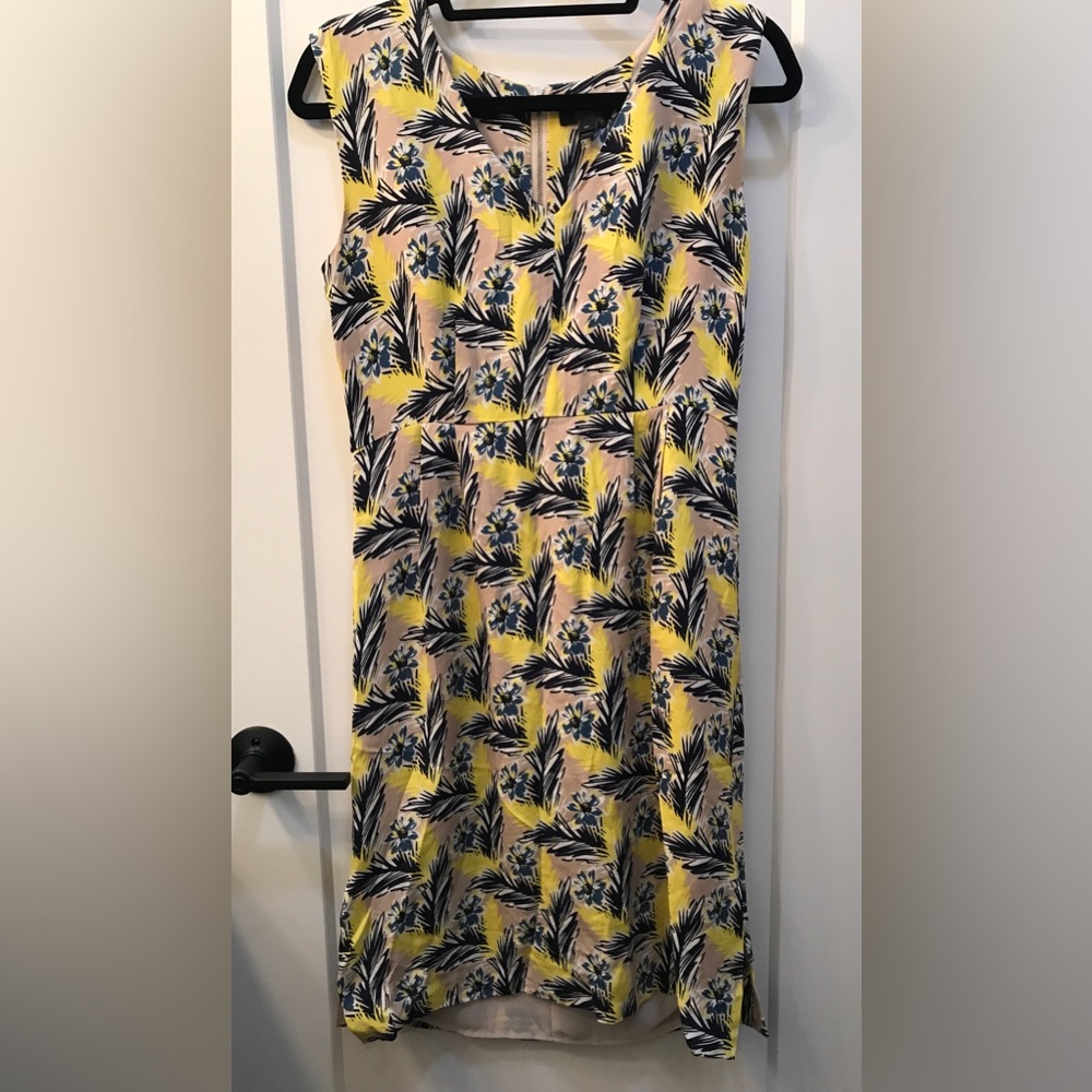 J. Crew silk v-neck floral print dress, size 8P